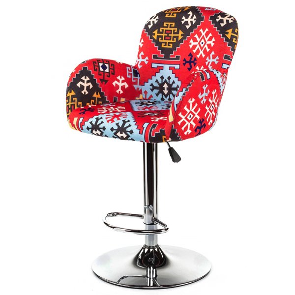Барный стул Kelim Bar Stool Красный Хром Барный стул Kelim Bar Stool Красный Хром в Волгограде | Loft Concept