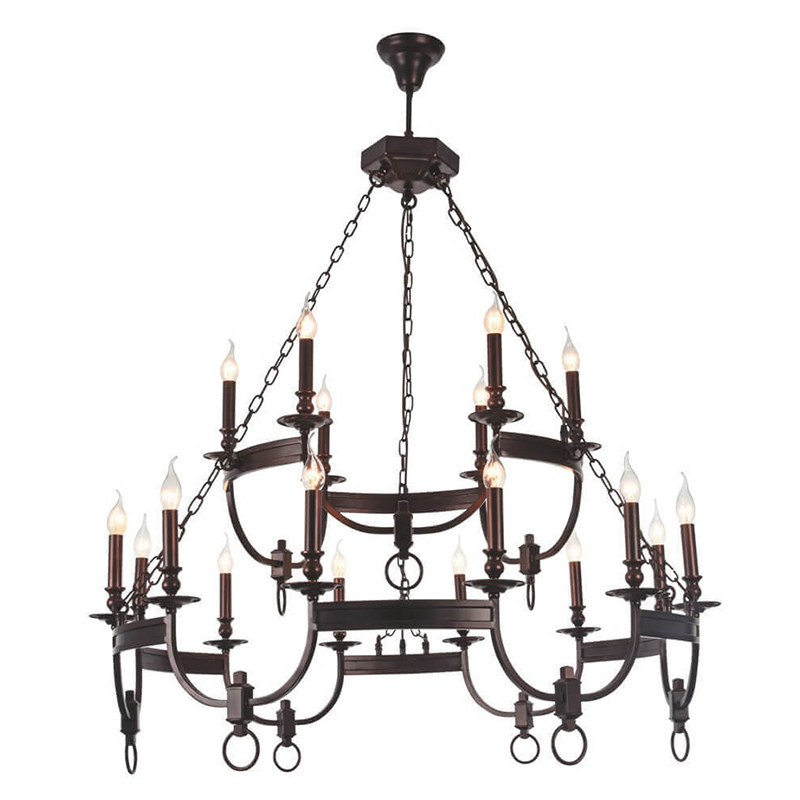 Люстра Claudette Chandelier 18 Коричневый Люстра Claudette Chandelier 18 Коричневый в Волгограде | Loft Concept