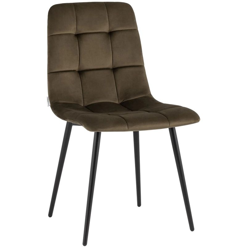Стул NANCY Chair Коричневый Велюр Коричневый Черный Стул NANCY Chair Коричневый Велюр Коричневый Черный в Волгограде | Loft Concept