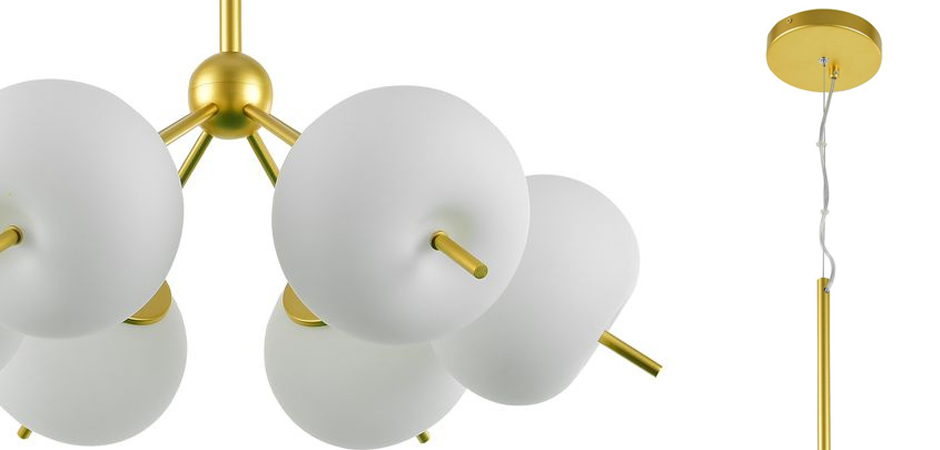 Люстра White ball brass Louise 6 Люстра White ball brass Louise 6 - Loft-Concept в Волгограде