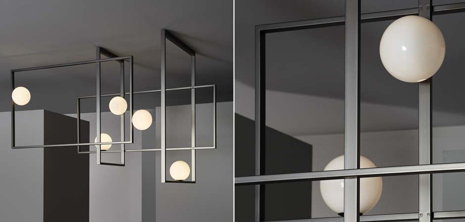 Люстра Mondrian Glass Venicem Ceiling Lamp graphite Люстра Mondrian Glass Venicem Ceiling Lamp graphite - Loft-Concept в Волгограде