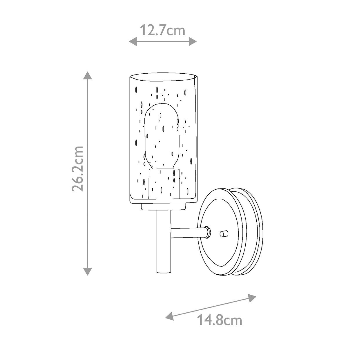 Бра с плафоном в форме цилиндра из прозрачного стекла с пузырьками Hinkley в Волгограде
