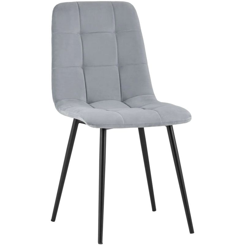 Стул NANCY S-2 Chair Серый Велюр Серый Черный в Волгограде | Loft Concept 