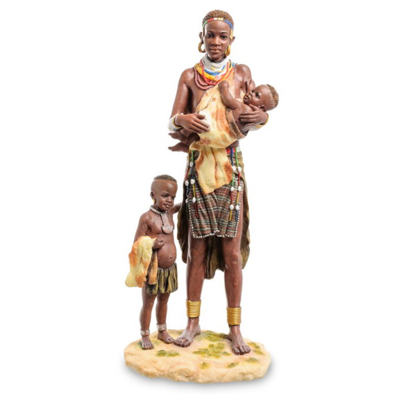 Статуэтка African woman with children Коричневый Мульти Статуэтка African woman with children Коричневый Мульти в Волгограде | Loft Concept
