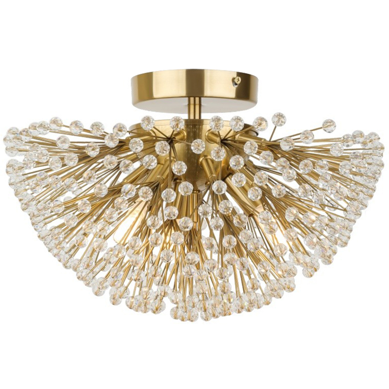 Потолочный светильник Dickinson Chandelier Золотой Прозрачное Стекло в Волгограде | Loft Concept 