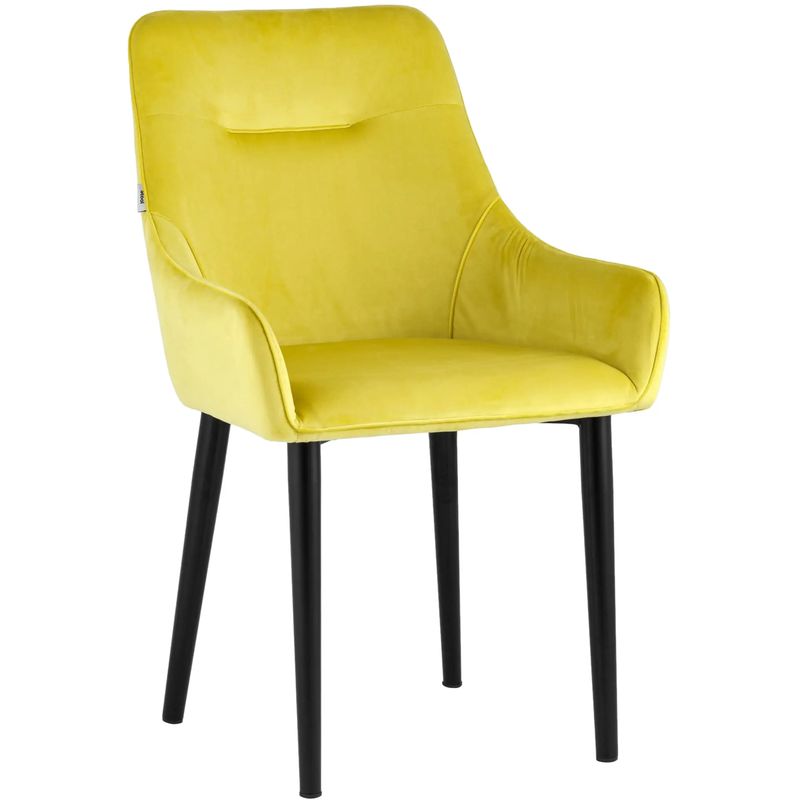 Стул Joan Chair Желтый Велюр Желтый Черный Стул Joan Chair Желтый Велюр Желтый Черный в Волгограде | Loft Concept
