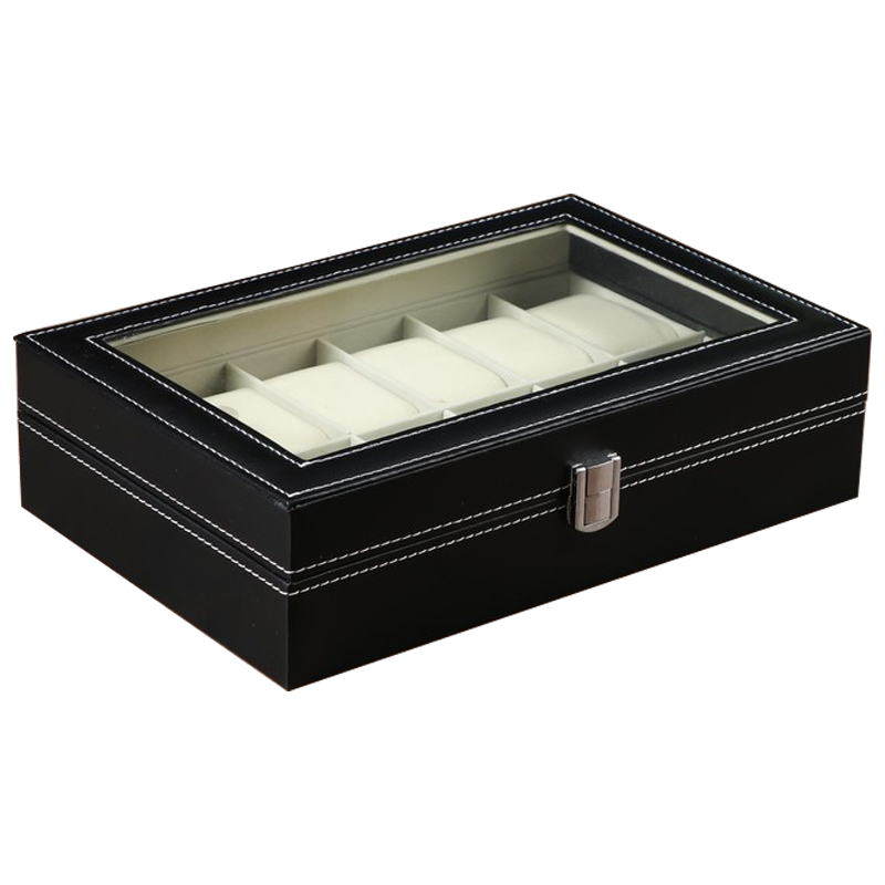 Шкатулка для часов Edgar Watch Box Черный Бежевый Шкатулка для часов Edgar Watch Box Черный Бежевый в Волгограде | Loft Concept