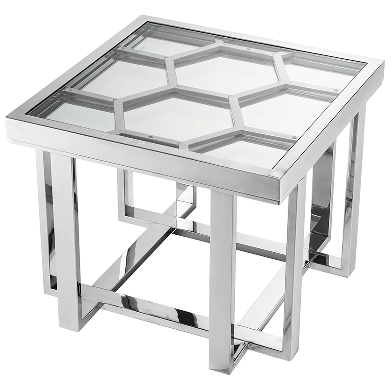 Приставной стол Philipp Plein Side Table Skeleton Chrome Хром Зеркало Прозрачное Стекло Приставной стол Philipp Plein Side Table Skeleton Chrome Хром Зеркало Прозрачное Стекло в Волгограде | Loft Concept