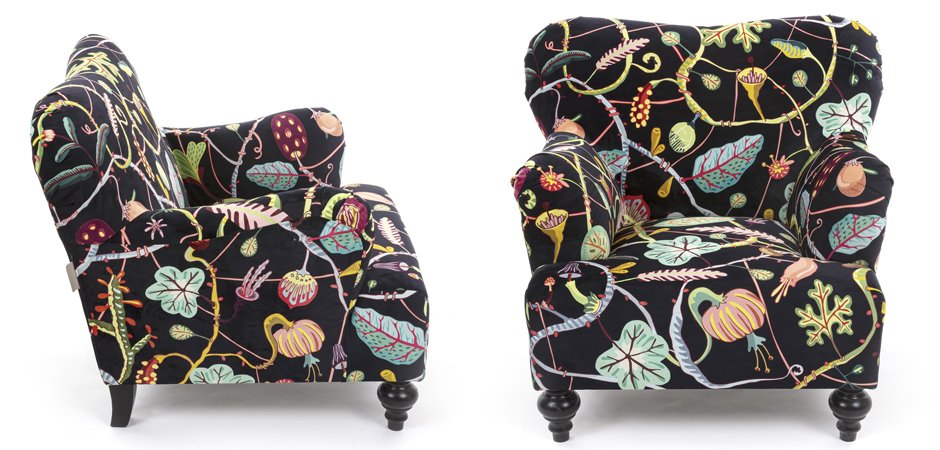 Кресло Seletti Armchair Botanical diva black Кресло Seletti Armchair Botanical diva black - Loft-Concept в Волгограде