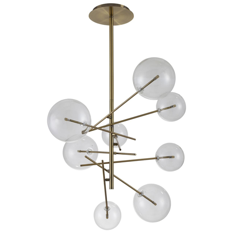 Люстра Gallotti & Radice Bolle Рanging Lamp 95 Латунь Прозрачный (Transparent) Люстра Gallotti & Radice Bolle Рanging Lamp 95 Латунь Прозрачный (Transparent) в Волгограде | Loft Concept