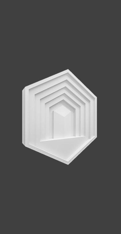 Гипсовая 3D Панель HEXAGON TEMPLE в Волгограде