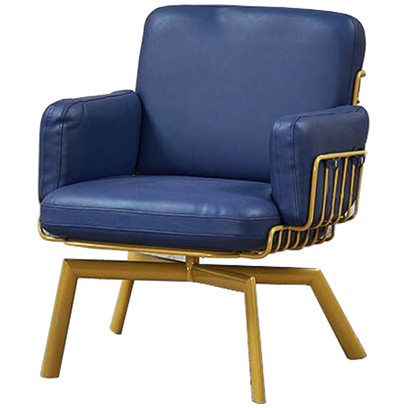Кресло Frankie Armchair blue Сапфирово-синий Латунь Кресло Frankie Armchair blue Сапфирово-синий Латунь в Волгограде | Loft Concept