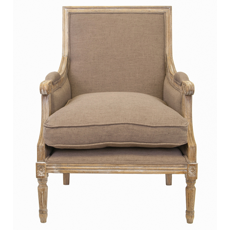 Кресло William Classical Armchair brown flax Бежевый Светло-коричневый Кресло William Classical Armchair brown flax Бежевый Светло-коричневый в Волгограде | Loft Concept