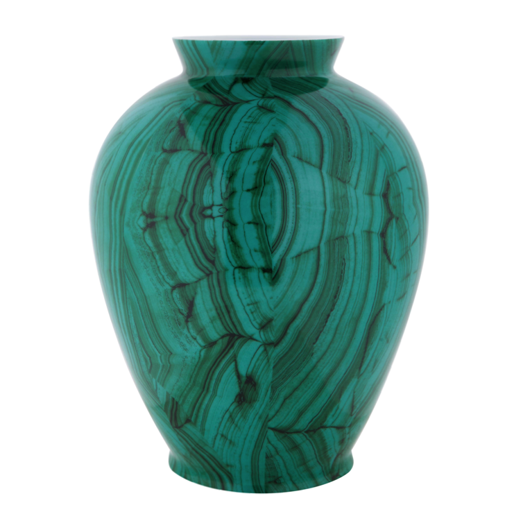 Ваза Malachite Vase barrel Малахит Ваза Malachite Vase barrel Малахит в Волгограде | Loft Concept