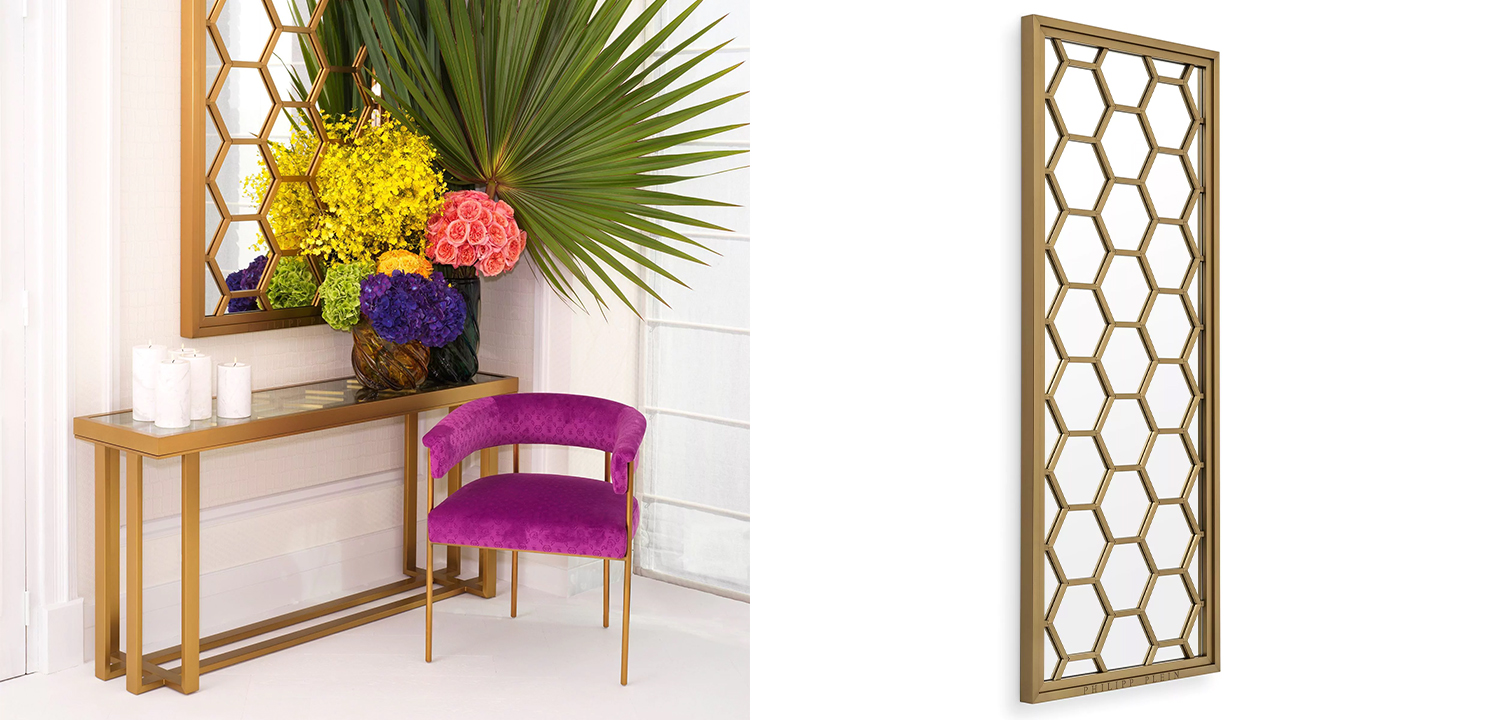 Зеркало прямоугольное Philipp Plein Mirror Skeleton - фото