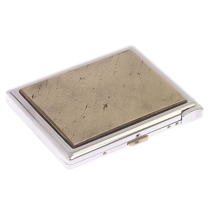 Портсигар с газовой зажигалкой из натурального камня Пирит Stone Cigarettes Cases Бежевый Серебряный Портсигар с газовой зажигалкой из натурального камня Пирит Stone Cigarettes Cases Бежевый Серебряный в Волгограде | Loft Concept