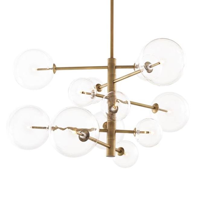 Люстра Chandelier Argento S Латунь Античная полированная Прозрачное Стекло Люстра Chandelier Argento S Латунь Античная полированная Прозрачное Стекло в Волгограде | Loft Concept