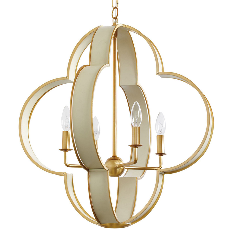 Люстра Odilger Quatrefoil Chandelier Золотой Кремовый Люстра Odilger Quatrefoil Chandelier Золотой Кремовый в Волгограде | Loft Concept