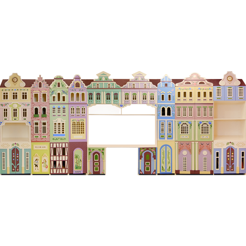 Шкаф Colorful Houses ручная роспись Мульти Шкаф Colorful Houses ручная роспись Мульти в Волгограде | Loft Concept