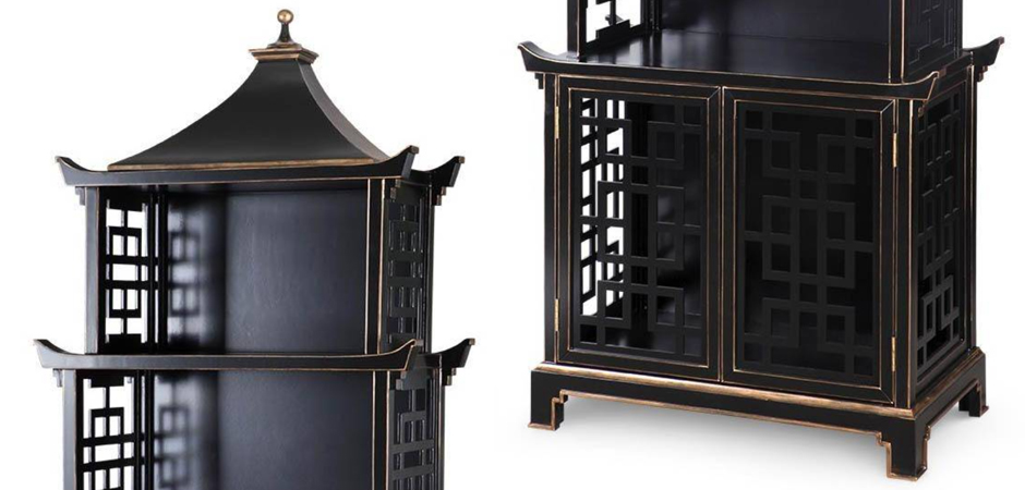 Стеллаж Черная Пагода Bungalow 5 Pagoda Black Wood Стеллаж Черная Пагода Bungalow 5 Pagoda Black Wood - Loft-Concept в Волгограде