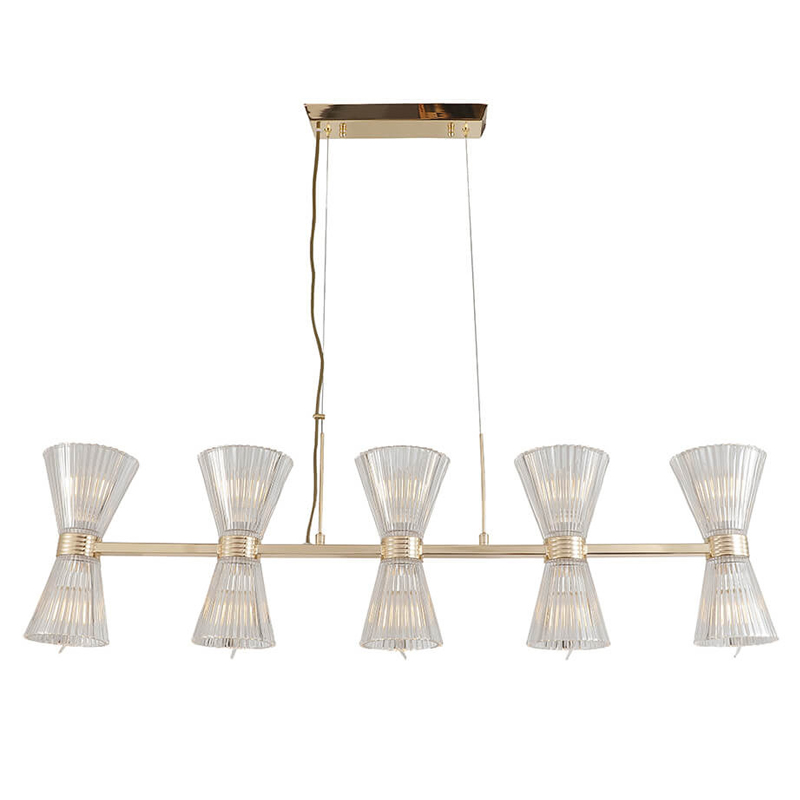Люстра Glass Horn Light gold 10 Прозрачное Стекло Глянцевое золото Люстра Glass Horn Light gold 10 Прозрачное Стекло Глянцевое золото в Волгограде | Loft Concept