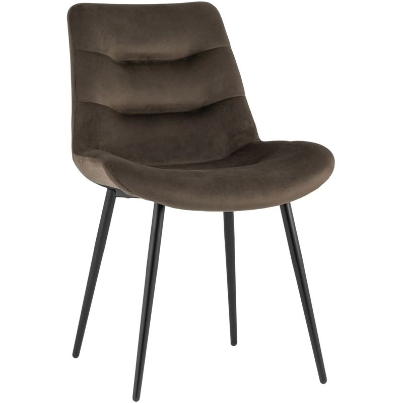 Стул Austin Chair Коричневый Велюр Коричневый Черный Стул Austin Chair Коричневый Велюр Коричневый Черный в Волгограде | Loft Concept