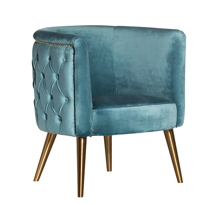 Кресло Merengo Armchair Голубой Латунь Кресло Merengo Armchair Голубой Латунь в Волгограде | Loft Concept