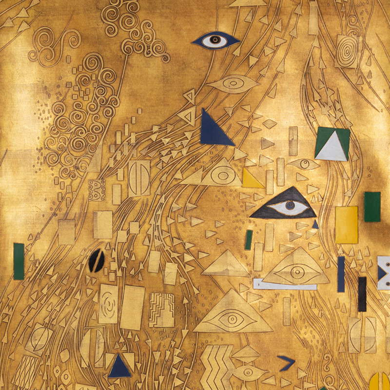 Обои ручная роспись Klimt Polished Gold bas relief gilded paper Обои ручная роспись Klimt Polished Gold bas relief gilded paper в Волгограде | Loft Concept