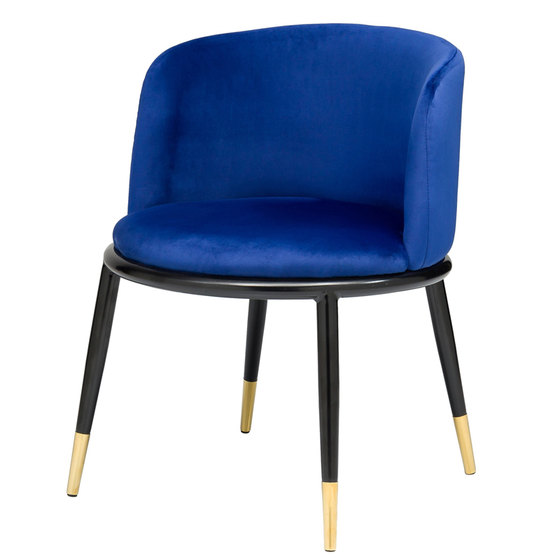 Стул Dining Chair Foucault Blue Синий Черный Золотой Стул Dining Chair Foucault Blue Синий Черный Золотой в Волгограде | Loft Concept