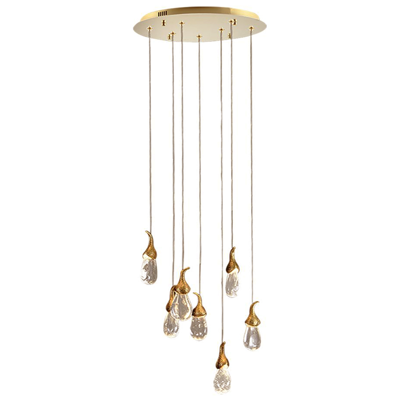 Люстра OCHRE Seed Cloud installation 7 плафонов Золотой Прозрачное Стекло Люстра OCHRE Seed Cloud installation 7 плафонов Золотой Прозрачное Стекло в Волгограде | Loft Concept