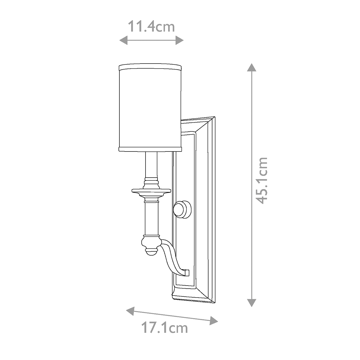 Бра с белым цилиндрическим абажуром в классическом стиле Hinkley в Волгограде