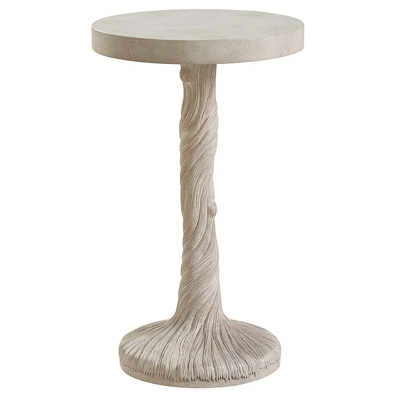 Приставной стол Barclay Butera Malibu Saddle Peak Round Accent Table Бежевый Приставной стол Barclay Butera Malibu Saddle Peak Round Accent Table Бежевый в Волгограде | Loft Concept