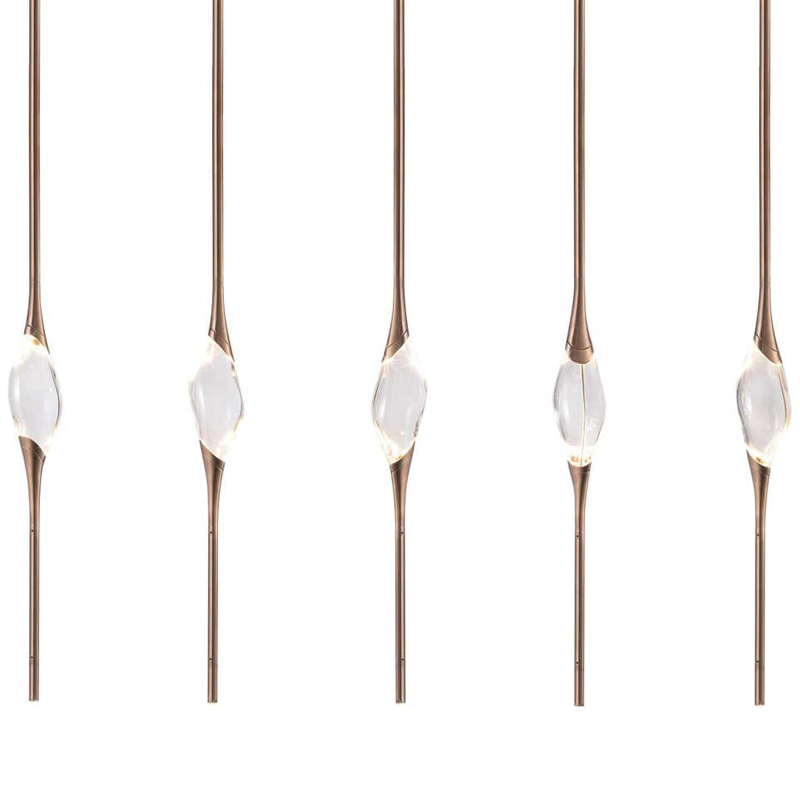 Подвесной светильник 12 Rectangle Chandelier Gold Глянцевое золото Прозрачный Подвесной светильник 12 Rectangle Chandelier Gold Глянцевое золото Прозрачный в Волгограде | Loft Concept