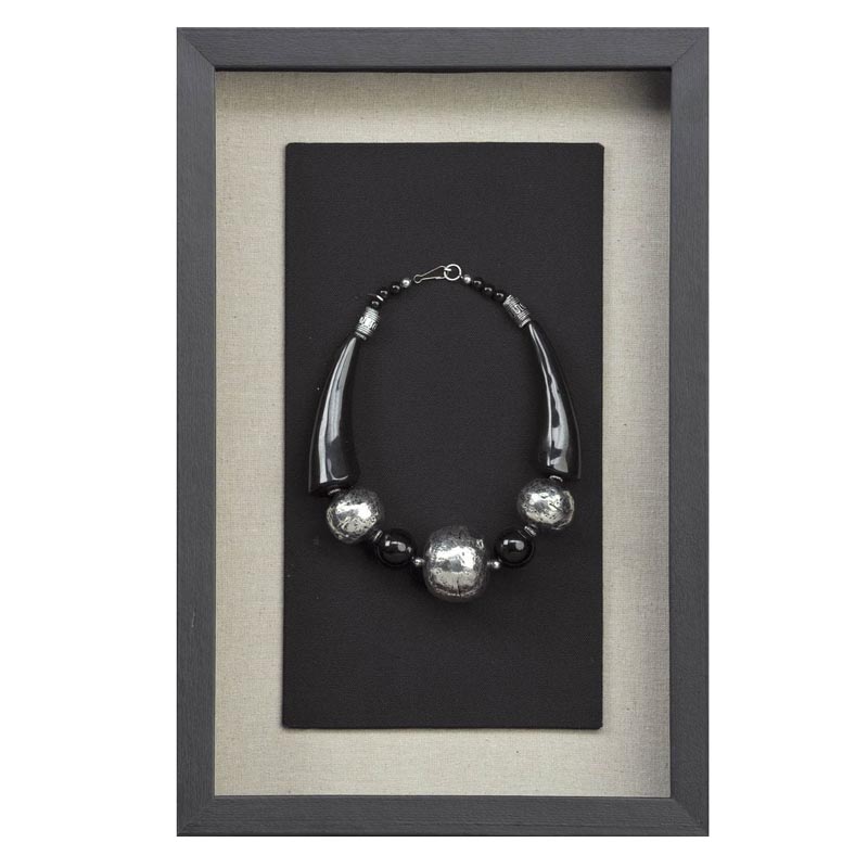 Панно Necklace Wall Accessory II Черный Серебряный Панно Necklace Wall Accessory II Черный Серебряный в Волгограде | Loft Concept