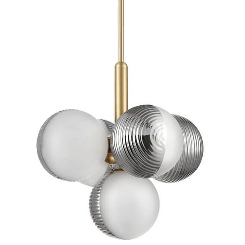 Люстра Ademar Chandelier 5 plafond Золотой Белый Серый Люстра Ademar Chandelier 5 plafond Золотой Белый Серый в Волгограде | Loft Concept