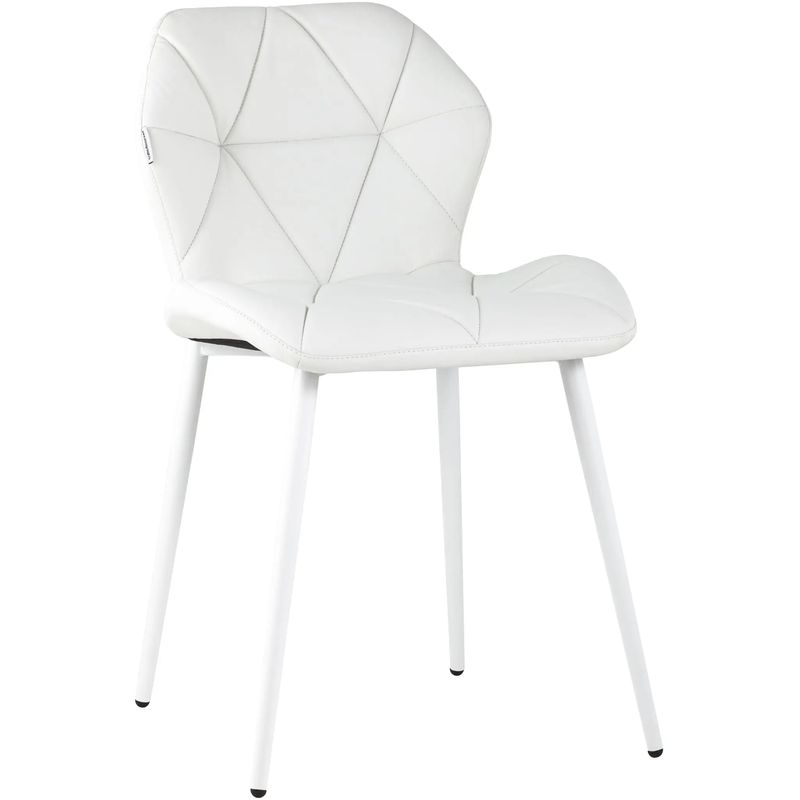 Стул Jeroen II Chair Экокожа Белый цвет Белый Стул Jeroen II Chair Экокожа Белый цвет Белый в Волгограде | Loft Concept
