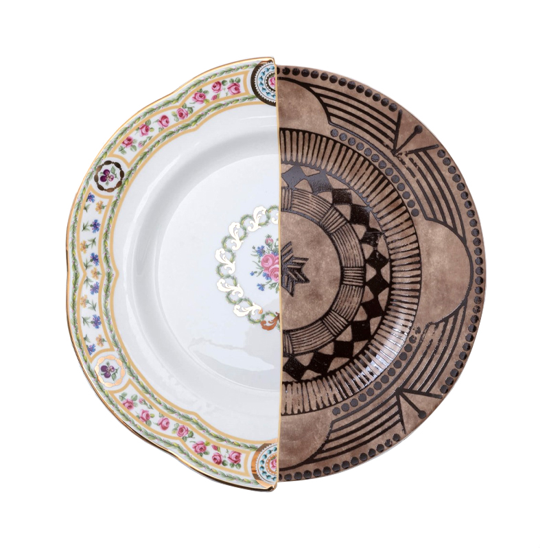 Тарелка Seletti Hobyo Белый Черный Коричневый Тарелка Seletti Hobyo Белый Черный Коричневый в Волгограде | Loft Concept