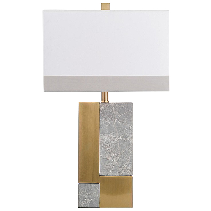 Настольная лампа Tristand Table Lamp Белый Серый Латунь Настольная лампа Tristand Table Lamp Белый Серый Латунь в Волгограде | Loft Concept