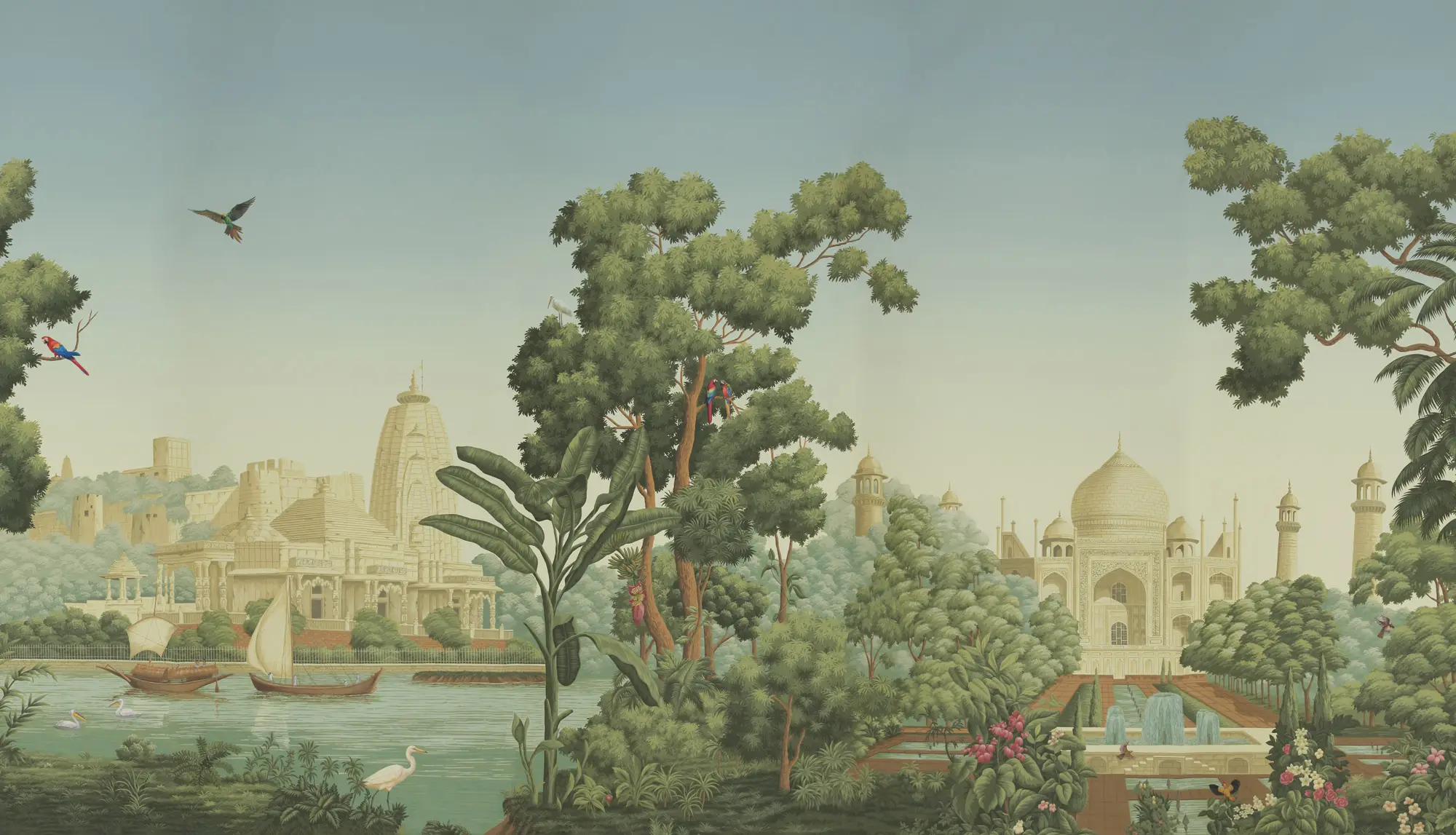 Обои ручная роспись River Scenes of Bengal Verdoyant Обои ручная роспись River Scenes of Bengal Verdoyant - постер Loft-Concept в Волгограде