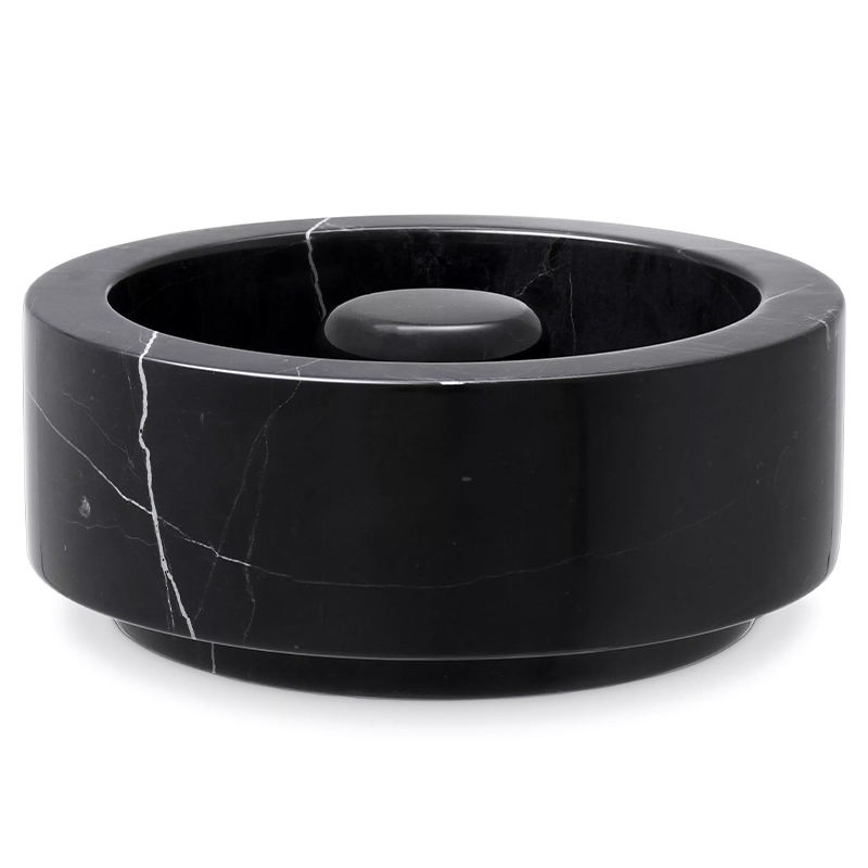 Пепельница Eichholtz Ashtray Poulsen Black Черный Мрамор Nero в Волгограде | Loft Concept 