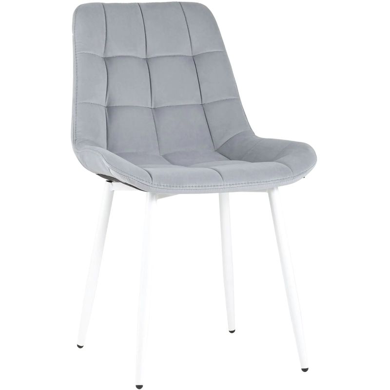 Стул NANCY Chair Серый Цвет Белые Ножки Серый Белый в Волгограде | Loft Concept 