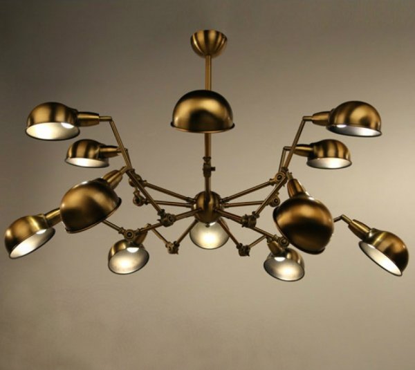 Подвесной светильник Gold Spider Chandelier Подвесной светильник Gold Spider Chandelier в Волгограде | Loft Concept