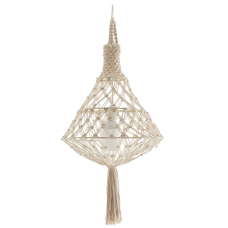 Подвесной светильник Macrame Wicker Hanging lamp Бежевый в Волгограде | Loft Concept 