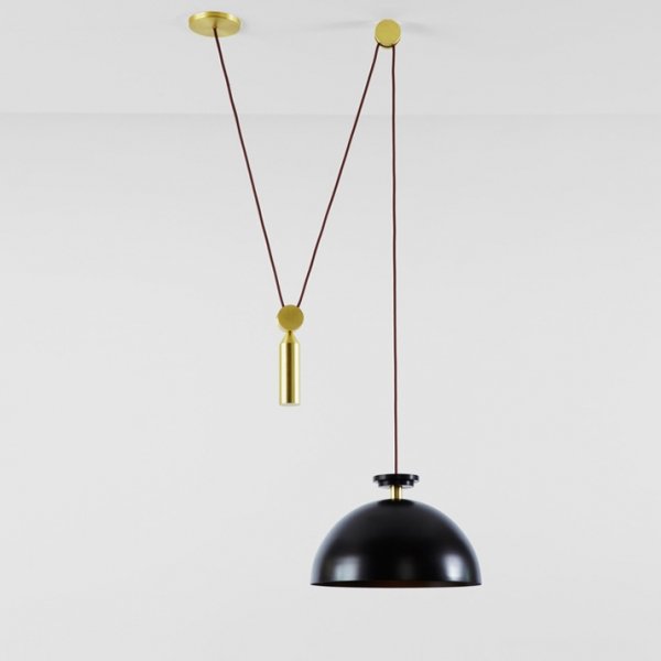 Подвесной светильник Shape up Pendant Hemisphere Black Латунь Черный Подвесной светильник Shape up Pendant Hemisphere Black Латунь Черный в Волгограде | Loft Concept