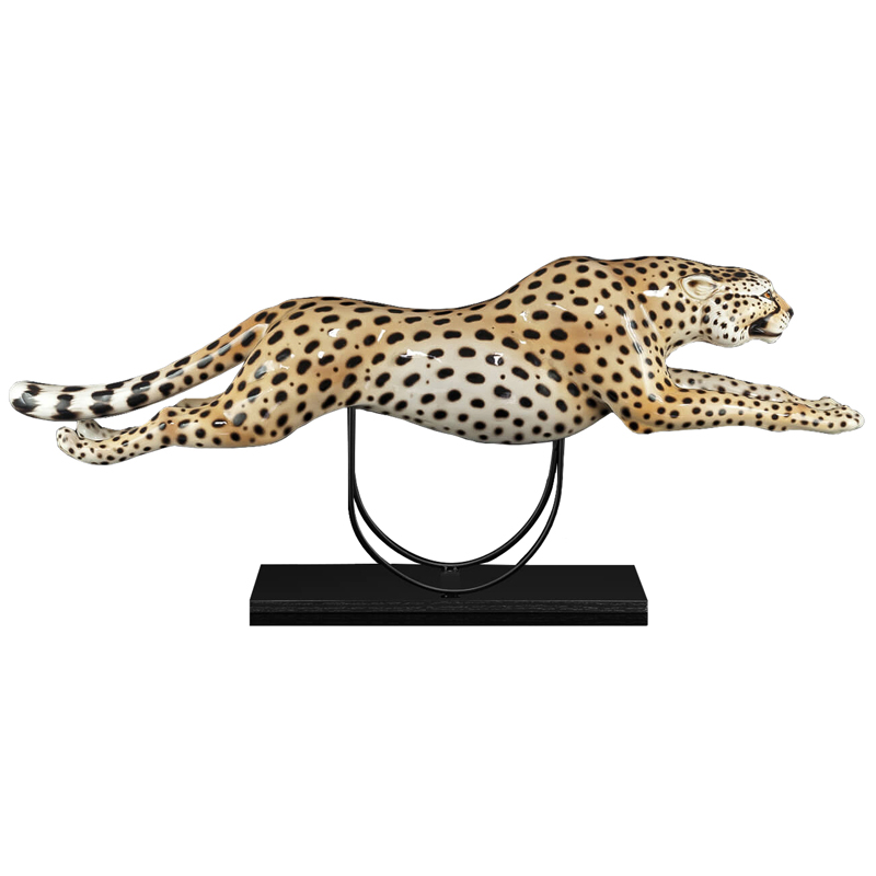 Статуэтка RUNNING CHEETAH W/BASE Черный Винтажное Светлое Золото Бежевый Статуэтка RUNNING CHEETAH W/BASE Черный Винтажное Светлое Золото Бежевый в Волгограде | Loft Concept
