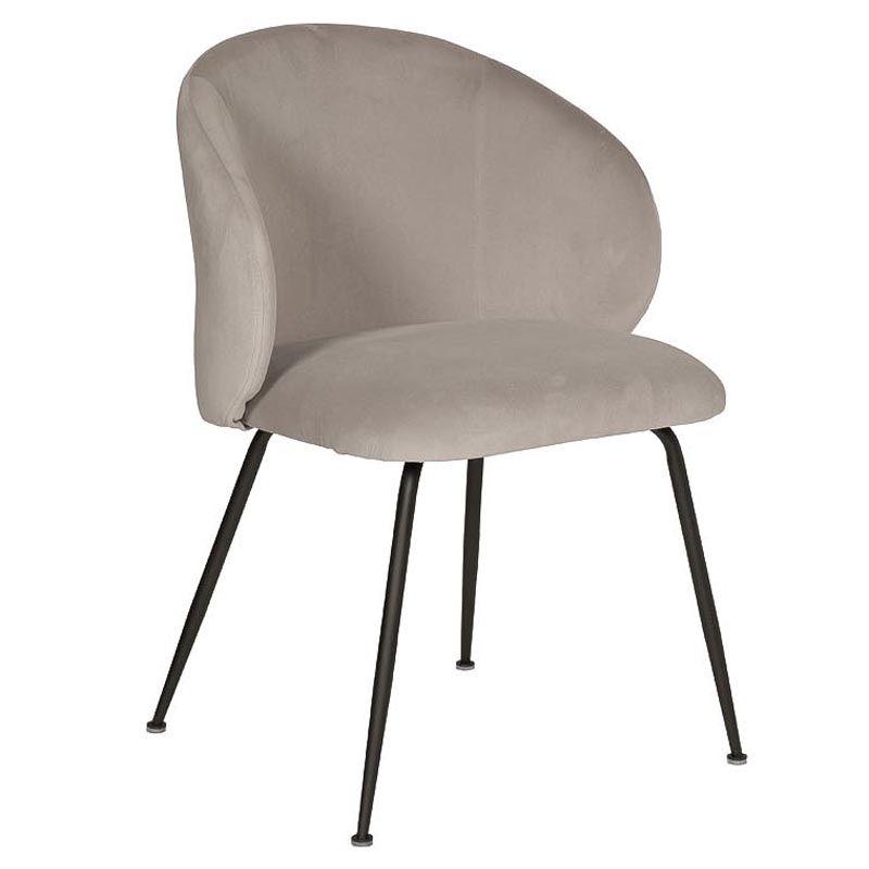 Стул Sadler Chair gray velor Бежево-серый Черный Стул Sadler Chair gray velor Бежево-серый Черный в Волгограде | Loft Concept
