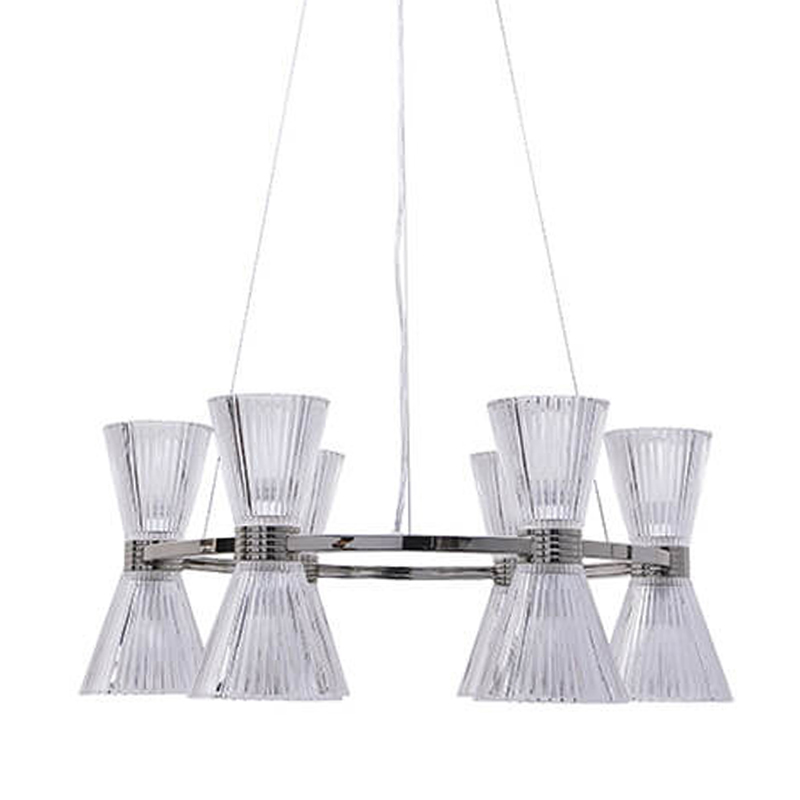 Люстра Glass Horn Light matt nickel 65 Прозрачное Стекло Никель Сатин Люстра Glass Horn Light matt nickel 65 Прозрачное Стекло Никель Сатин в Волгограде | Loft Concept