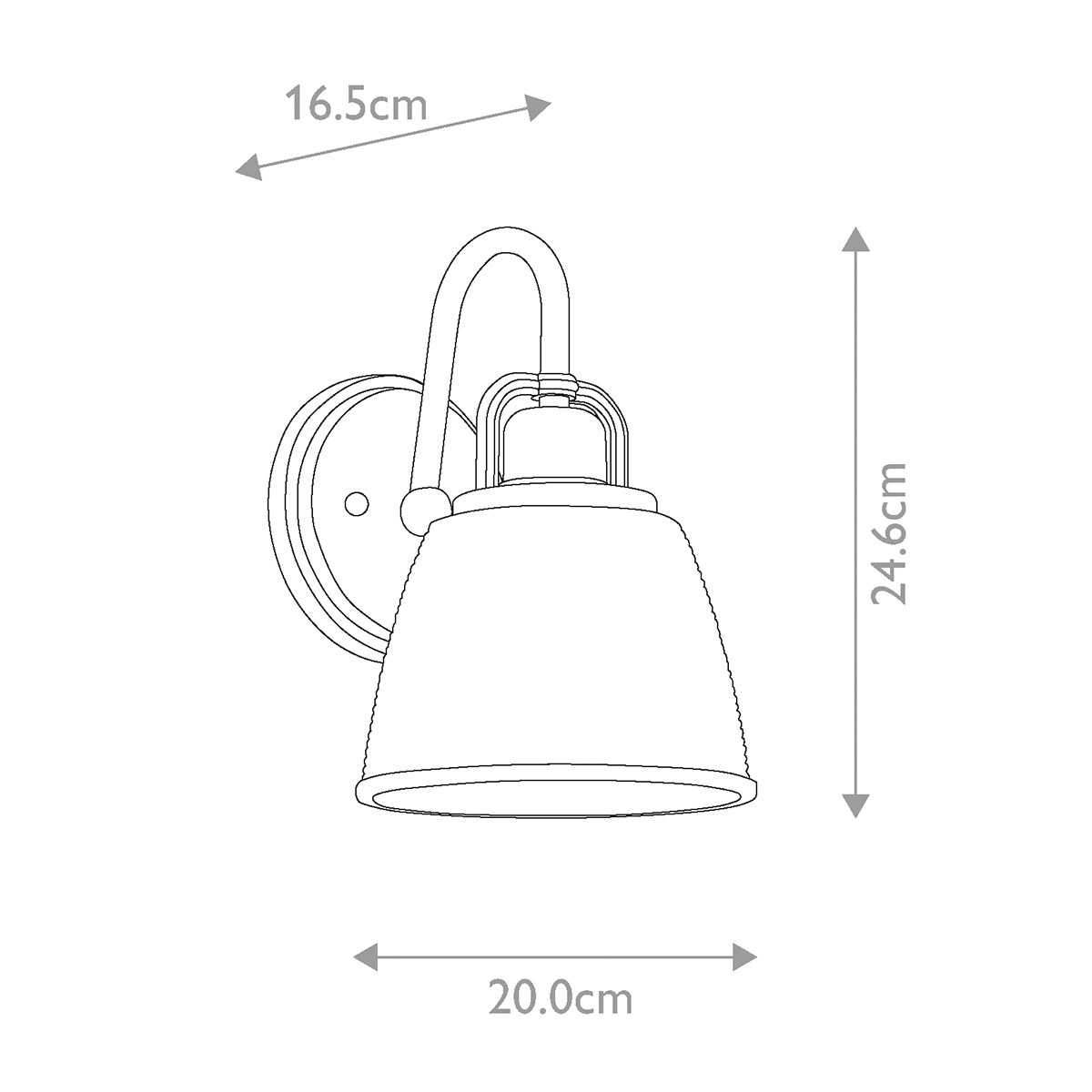 Бра с прозрачным рифленым плафоном в форме колокола Quoizel в Волгограде