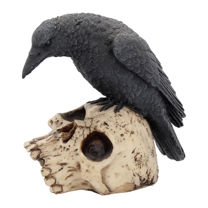 Статуэтка Black Raven Черный Бежево-серый Статуэтка Black Raven Черный Бежево-серый в Волгограде | Loft Concept