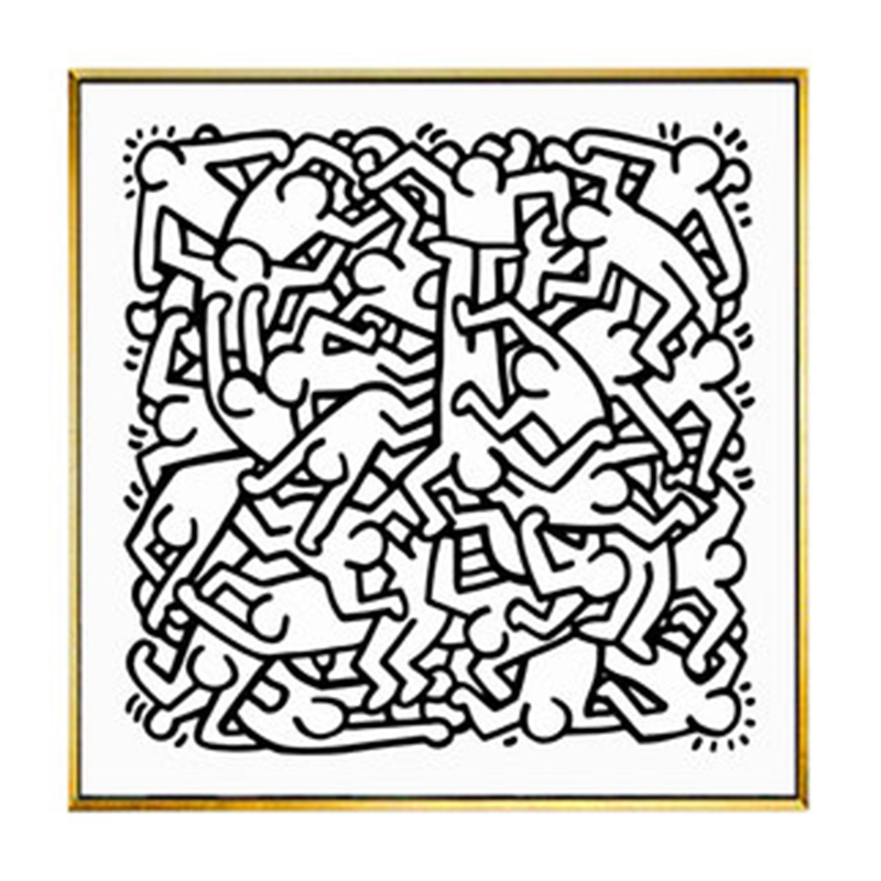 Постер Keith Haring 27 Черно-белый Постер Keith Haring 27 Черно-белый в Волгограде | Loft Concept